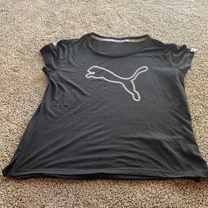 Plain black puma T-shirt